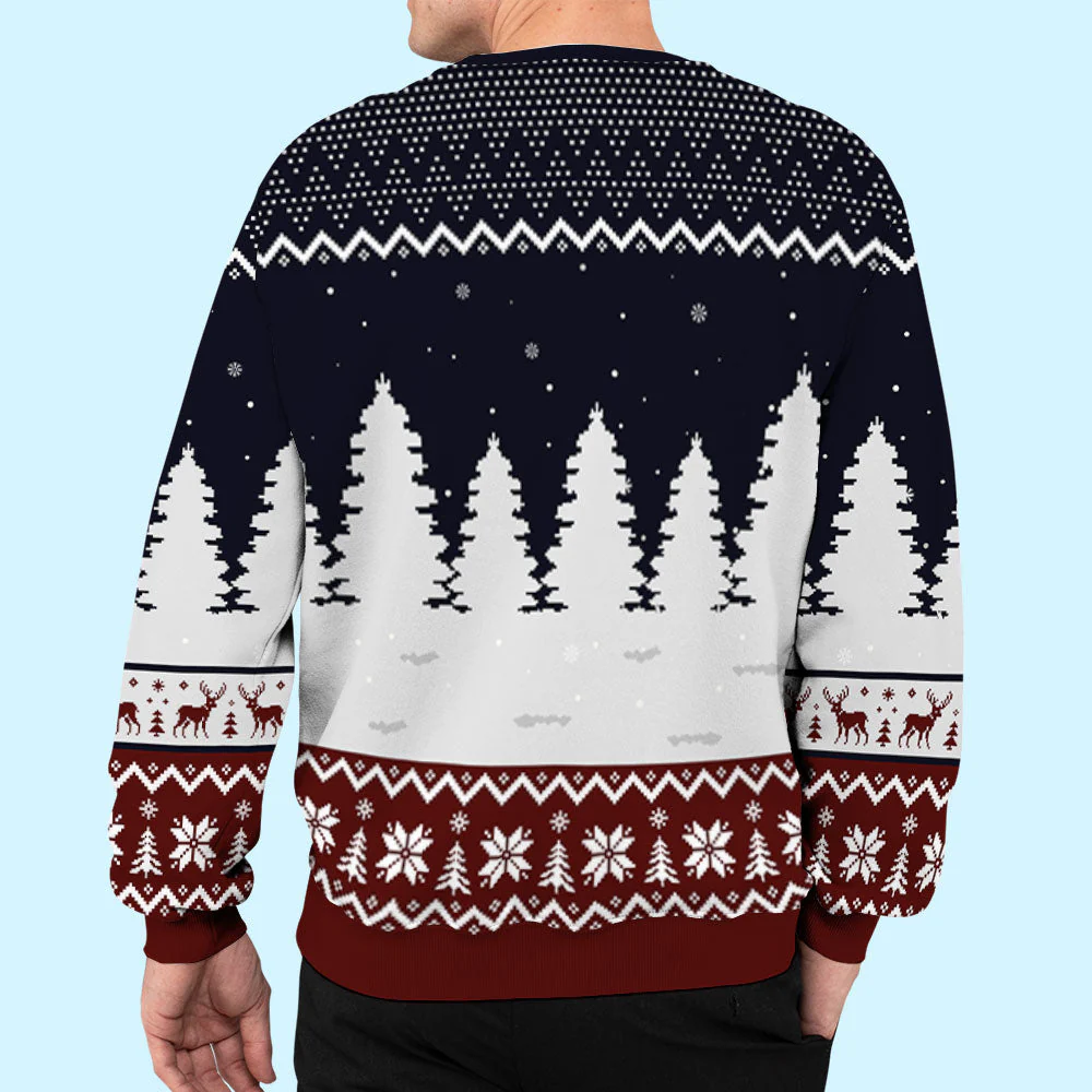 Christmas With Paw - Personalized Custom All-Over-Print Sweatshirt - Image 5