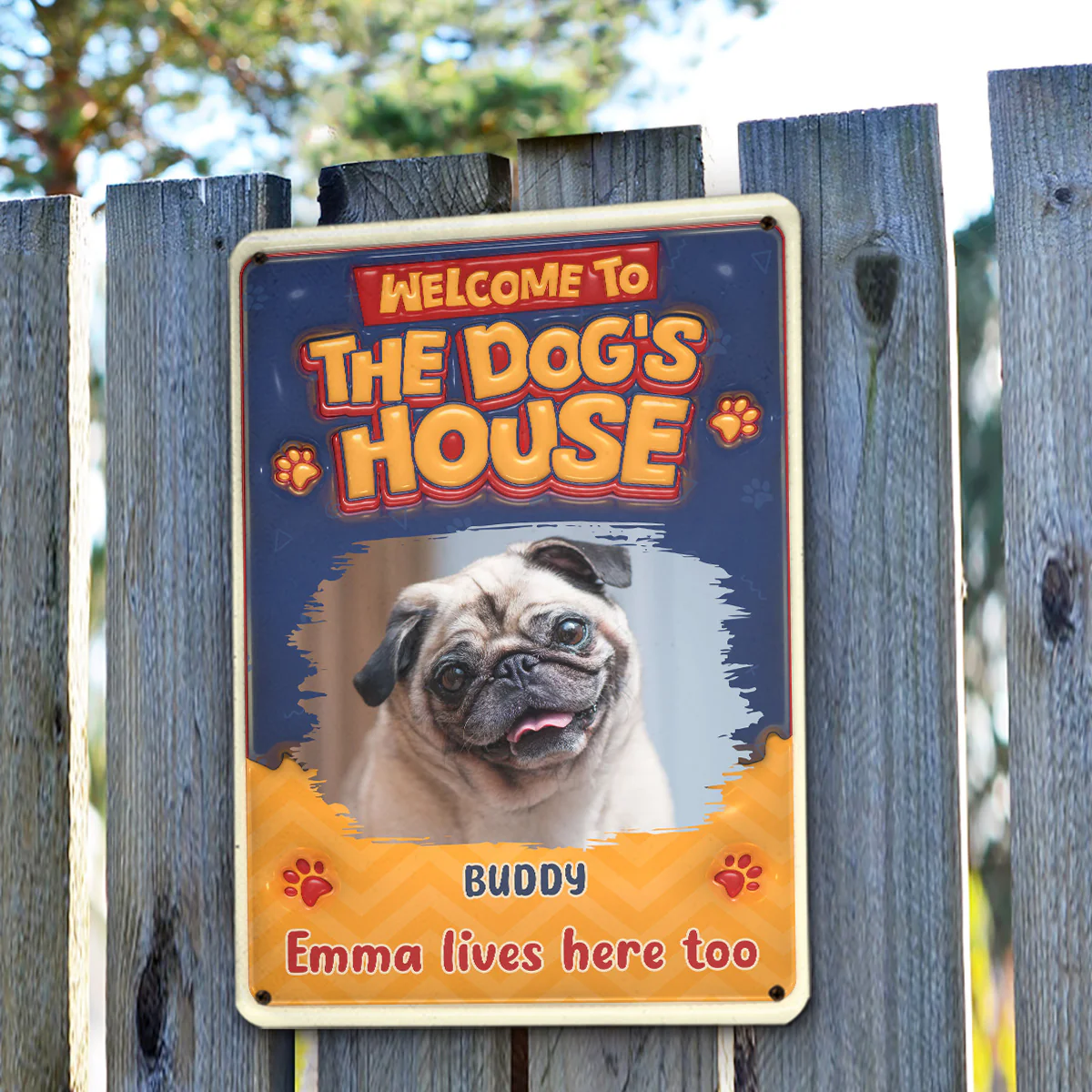 Chunky Dog Staffs Photo - Personalized Custom 3D Inflated Effect Metal Sign - Image 4