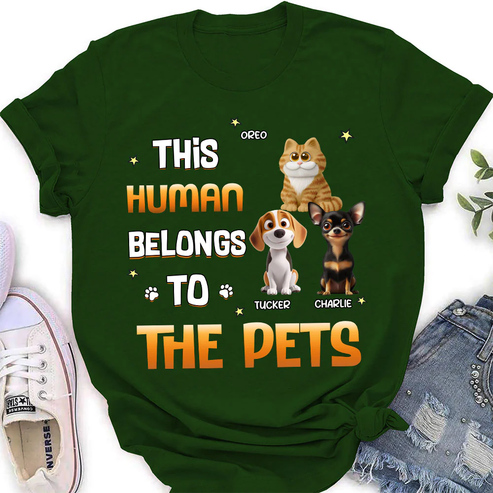 Chunky Funny Pet Cartoon Shirt - Personalized Custom Women's T-shirt - Image 3