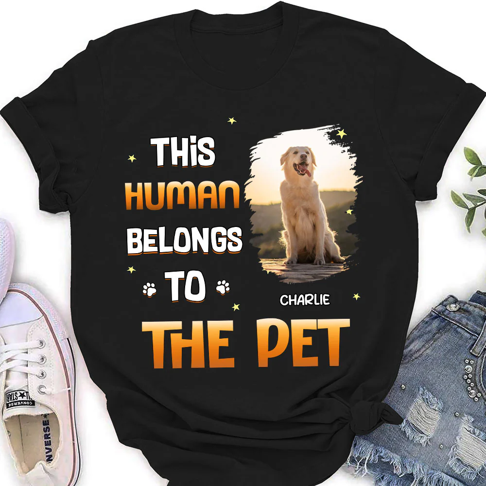 Chunky Funny Pet Cartoon Shirt Photo - Personalized Custom Women's T-shirt - Image 2