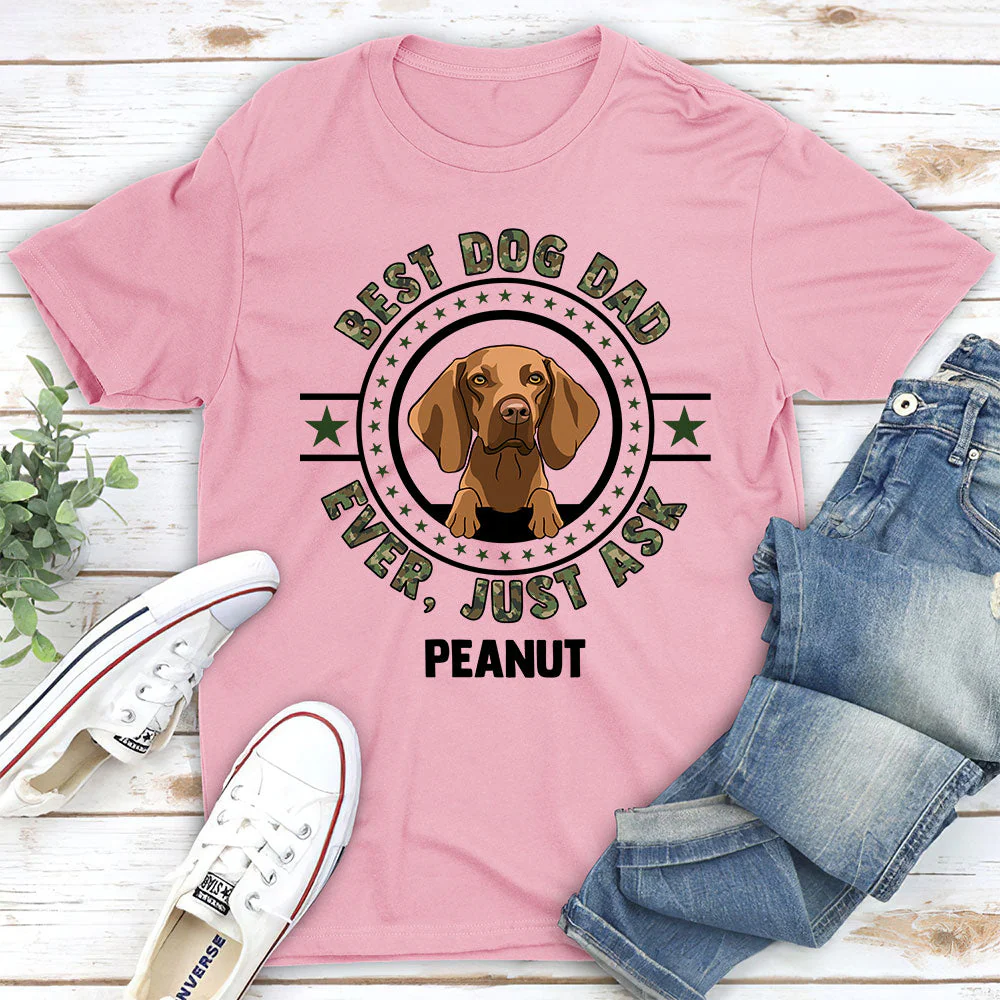Circle Dog Dad - Personalized Custom Unisex T-shirt - Image 4