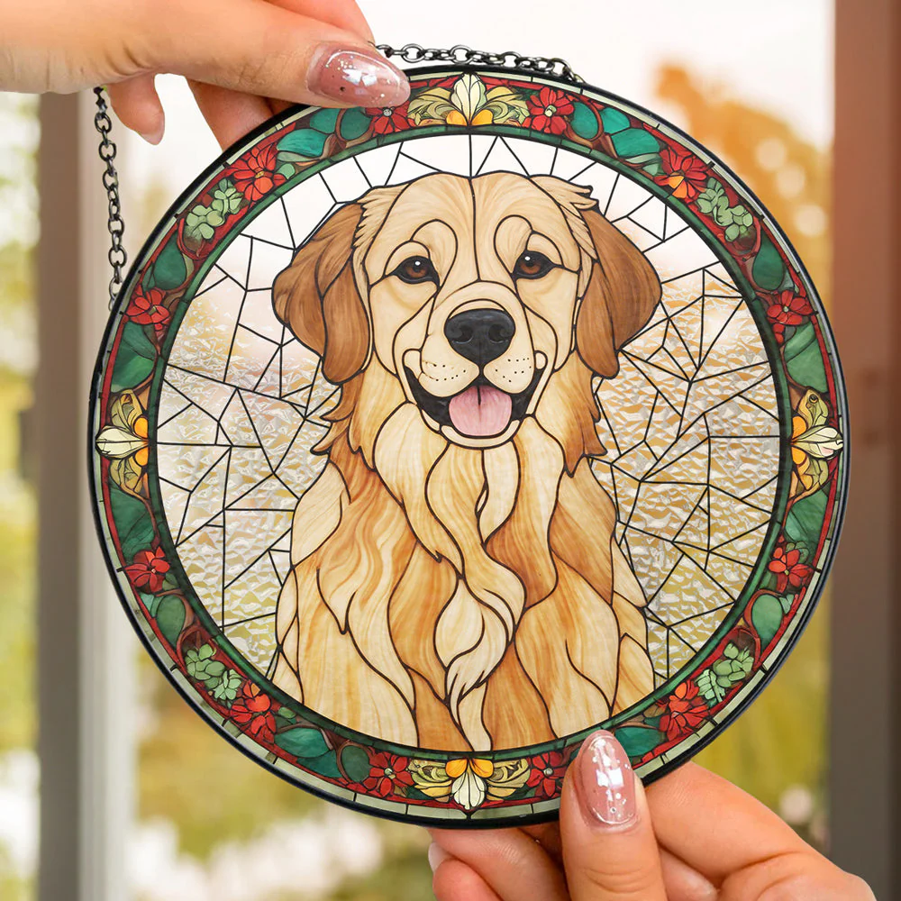 Circle Pet Face - Personalized Custom Window Hanging Suncatcher - Image 2