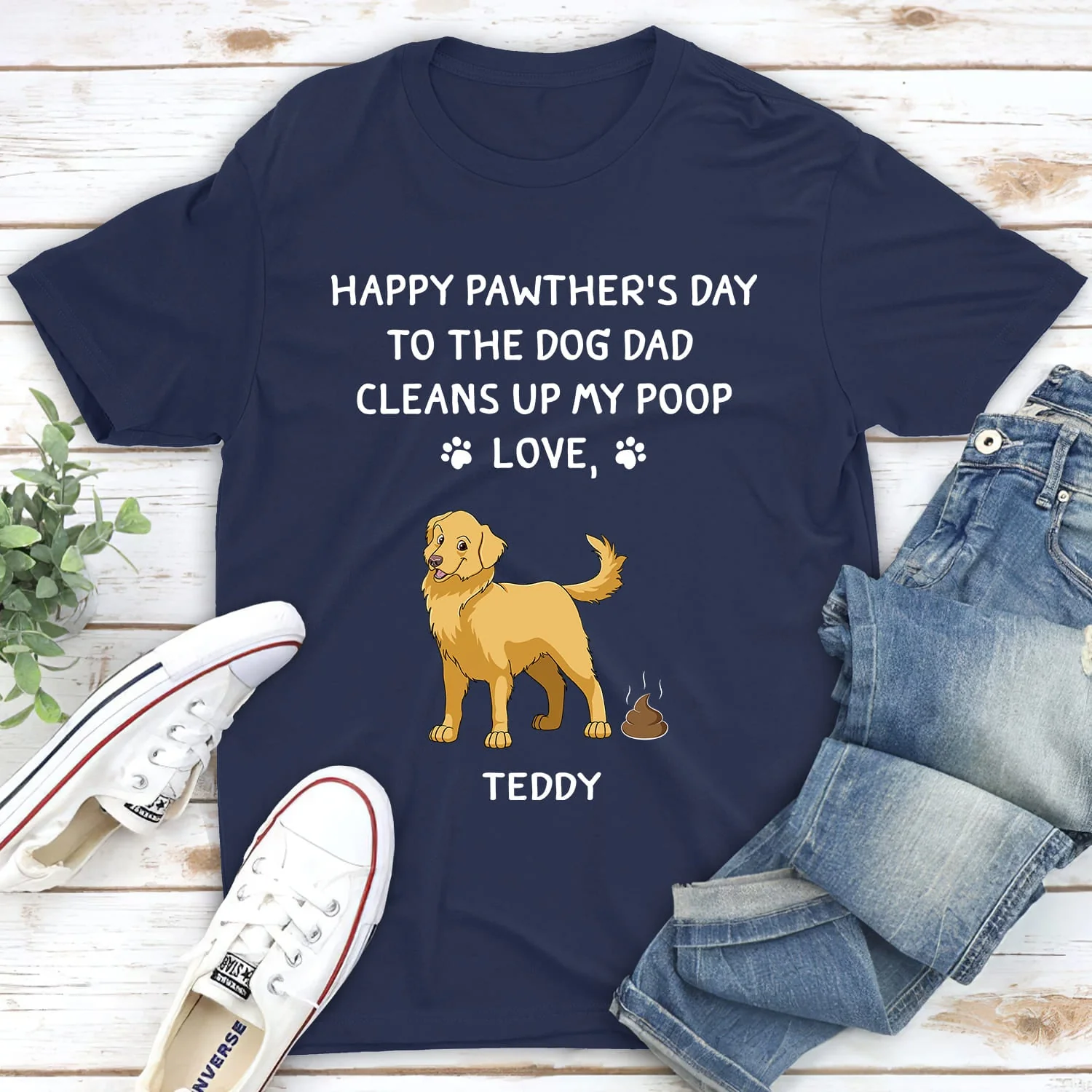 Clean Up My Poop - Personalized Custom Unisex T-shirt - Image 2