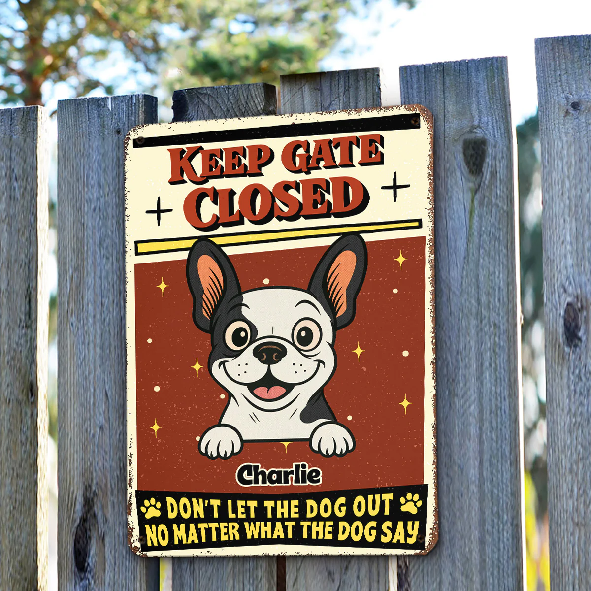 Close The Gate Keep Us Great - Personalized Custom Metal Sign - Image 3