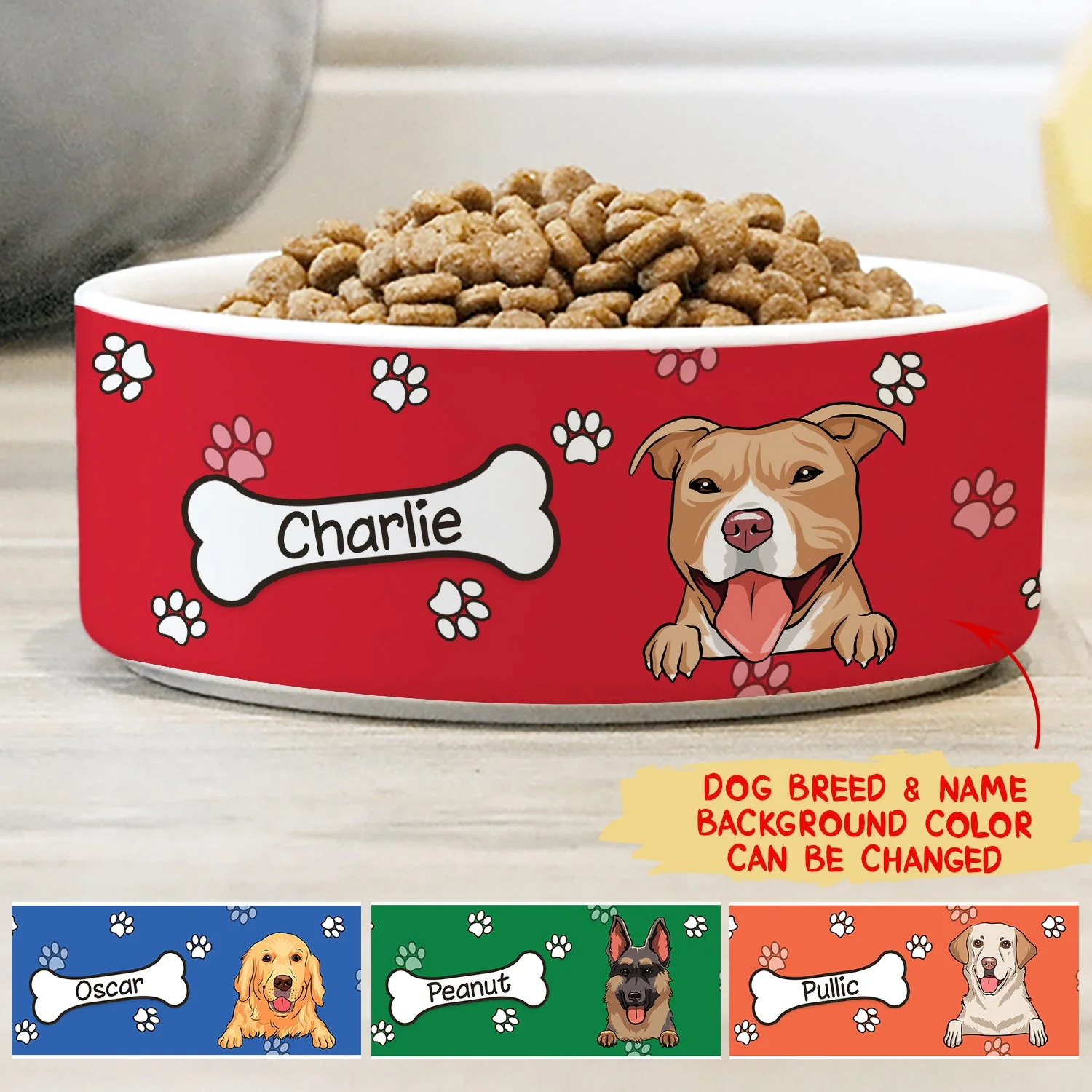 Colorful Bowl - Personalized Custom Ceramic Pet Bowl - Image 2