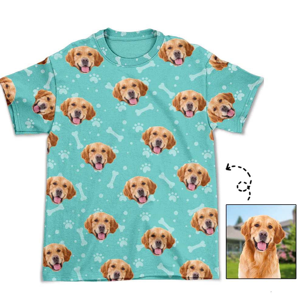 Colorful Dog Paw - Personalized Custom All-over-print T-shirt