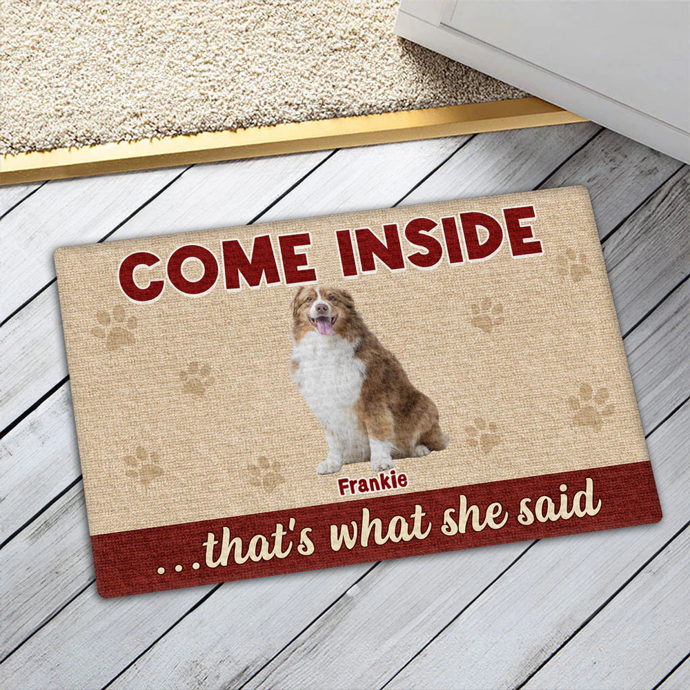 Come Inside Photo - Personalized Custom Doormat - Image 4