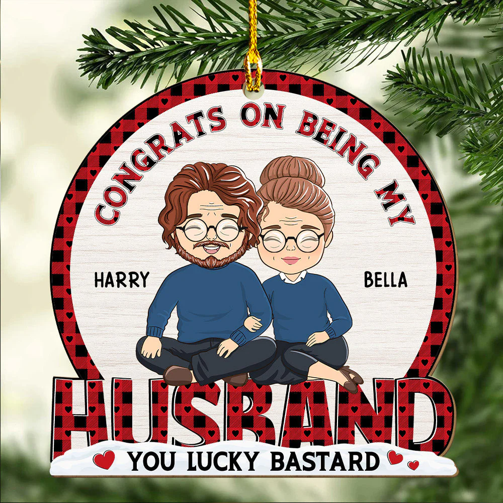 Congrat On Being - Personalized Custom 1-layered Wood Ornament - Image 2