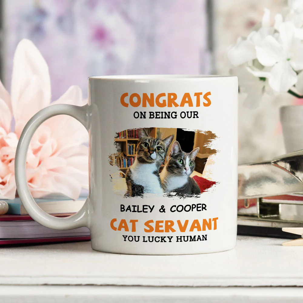 Congrats Cat Servant - Personalized Custom Coffee Mug - Image 5