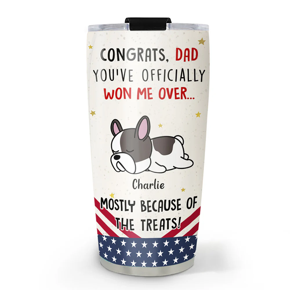 Congrats Dog Dad Mom - Personalized Custom Tumbler
