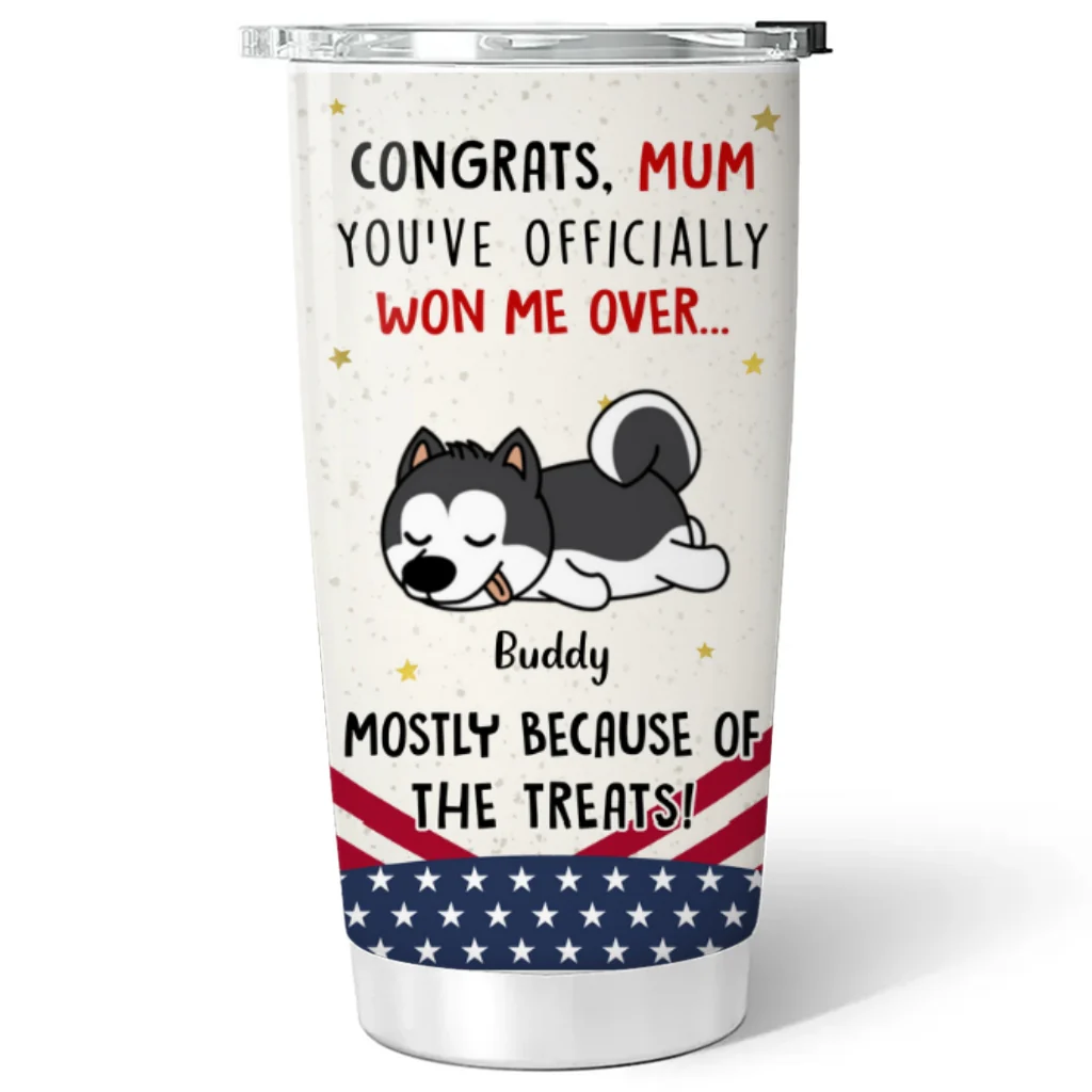 Congrats Dog Dad Mom - Personalized Custom Tumbler - Image 6