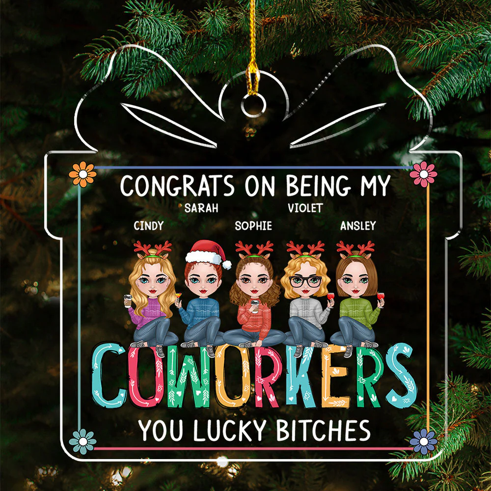 Congrats On 2 - Personalized Custom Acrylic Ornament - Image 4