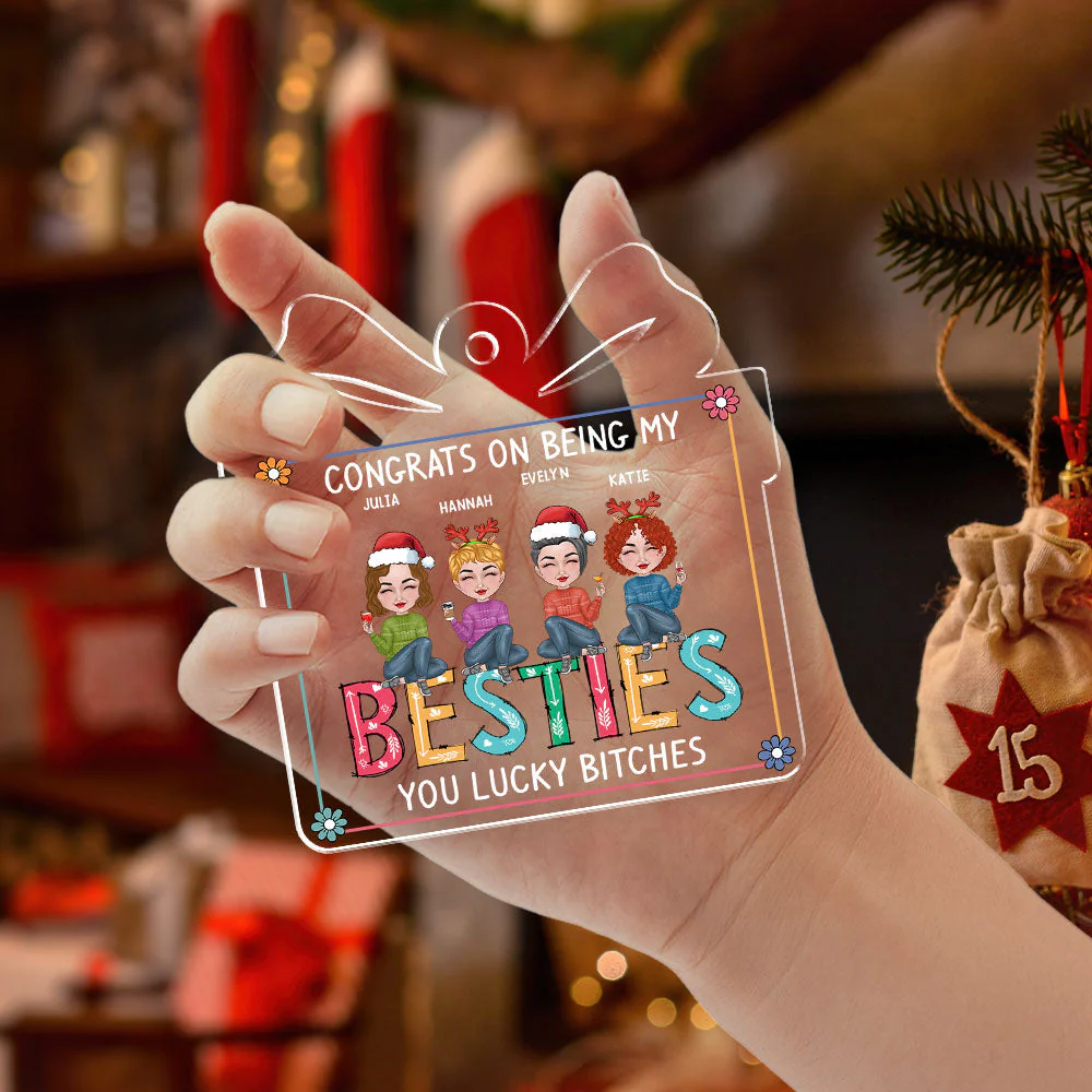 Congrats On 2 - Personalized Custom Acrylic Ornament - Image 5