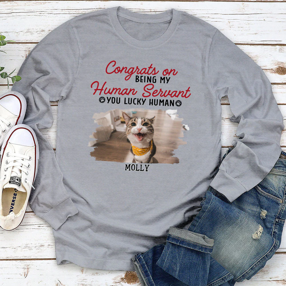 Congrats Servant - Personalized Custom Long Sleeve T-shirt - Image 3