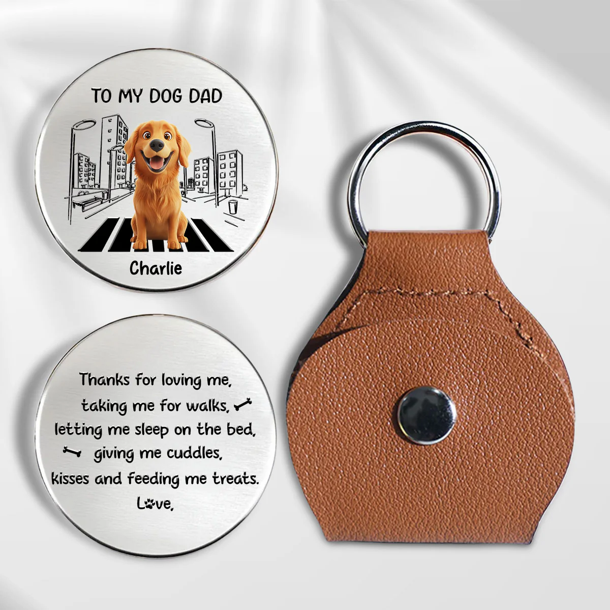 Congrats To My Dog Dad - Personalized Custom Pocket Hug