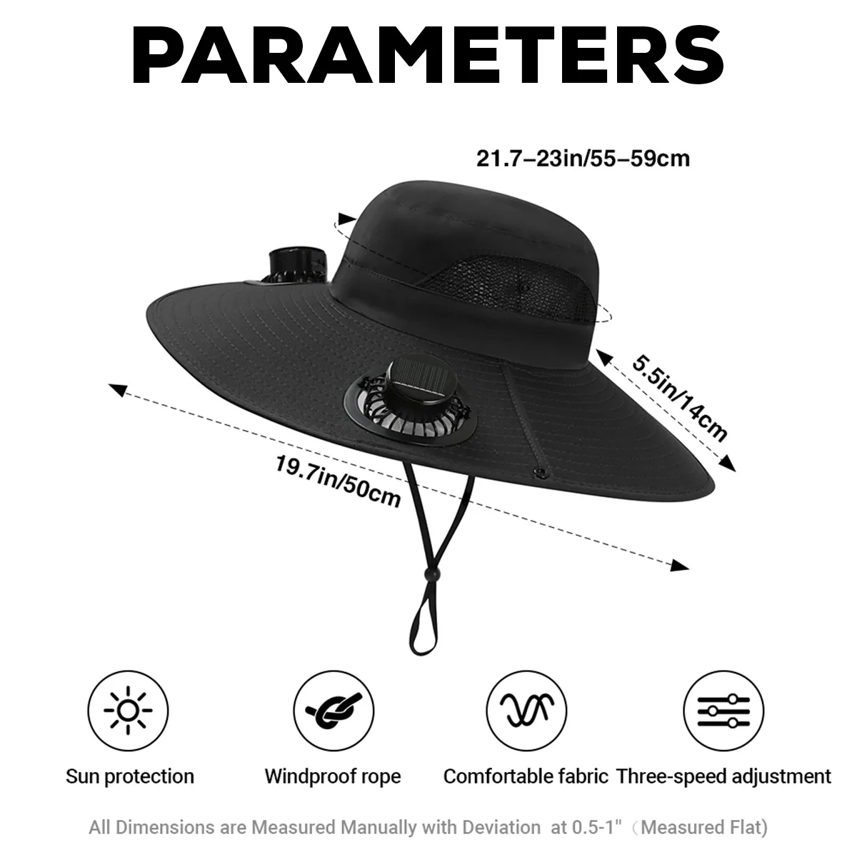 Cool Cat Farther - Personalized Custom Solar Fan Hat - Image 7