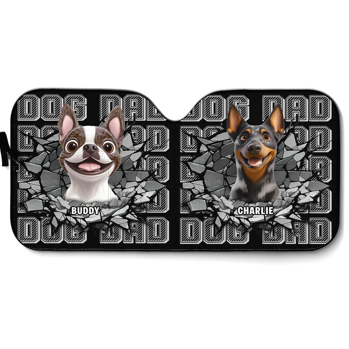Cool Dad Cool Dog - Personalized Custom Car Sunshade