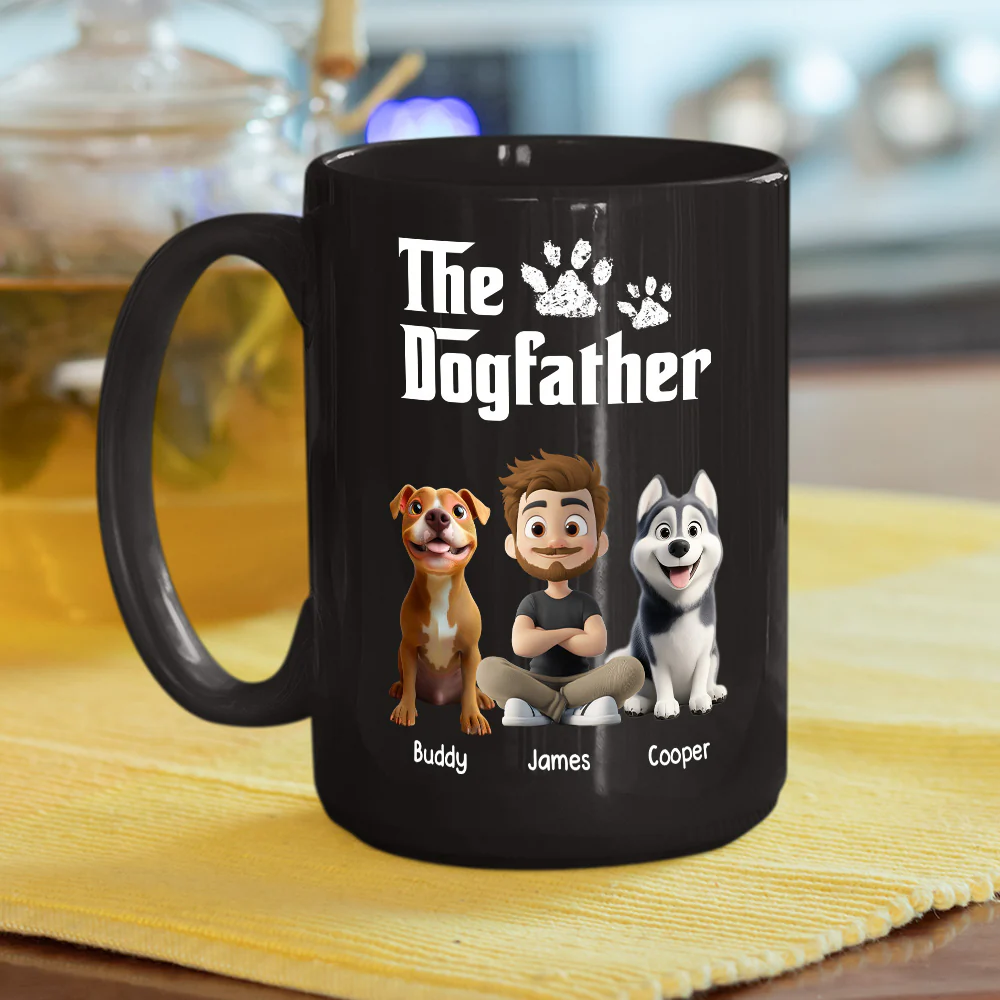 Cool Dog Father - Personalized Custom Coffee Mug - Image 5
