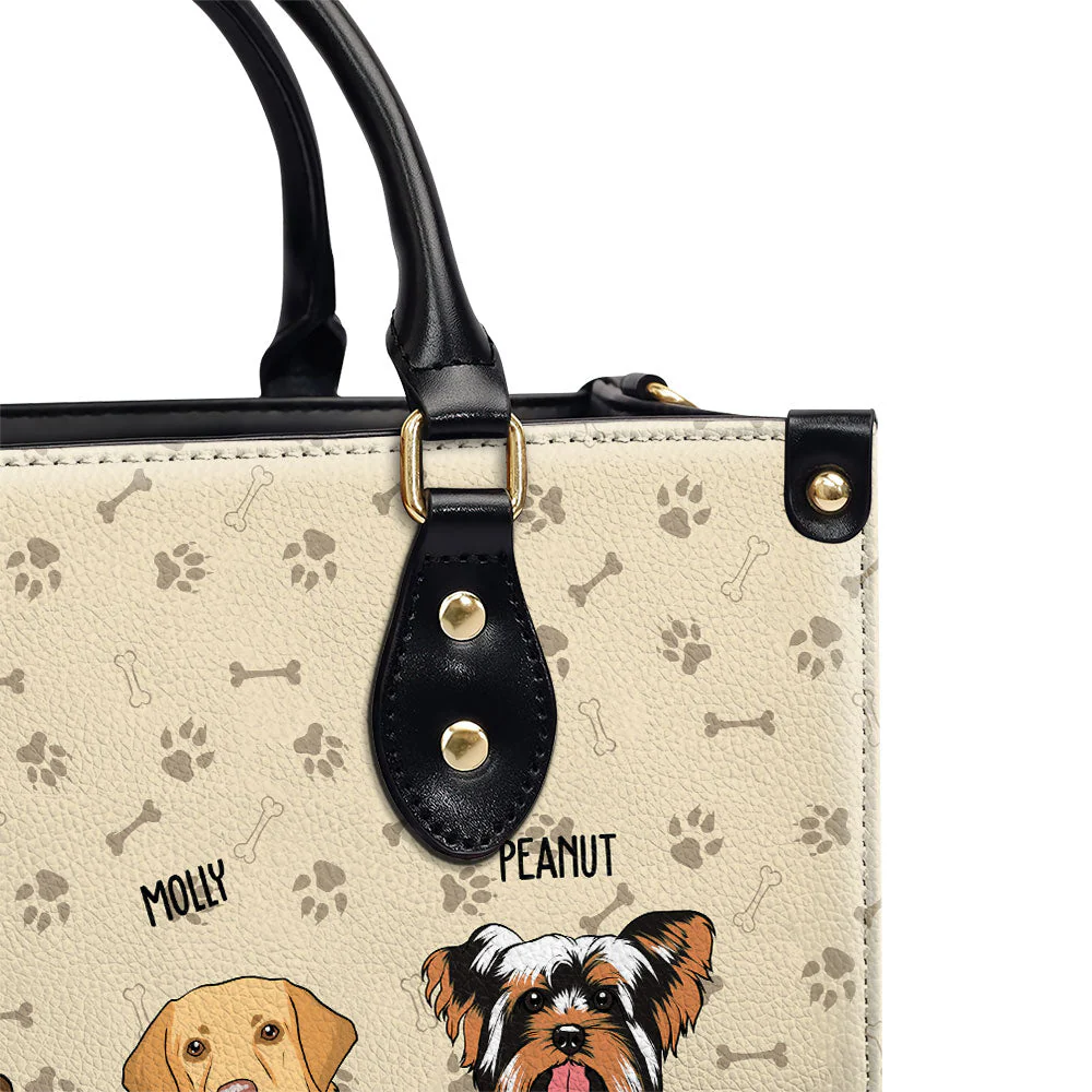 Cool Dog Mom - Personalized Custom Leather Bag - Image 4