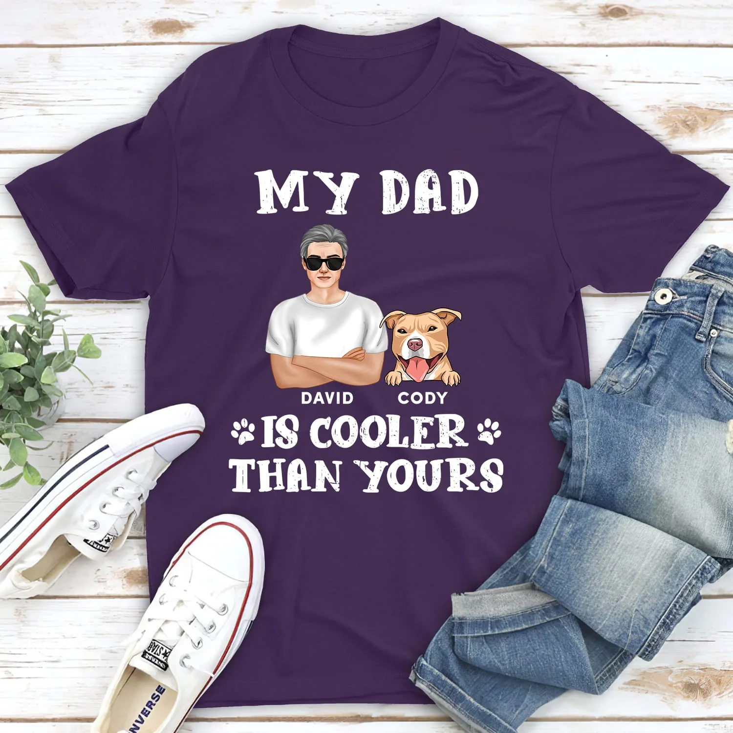 Cooler Dad - Personalized Custom Unisex T-shirt - Image 5