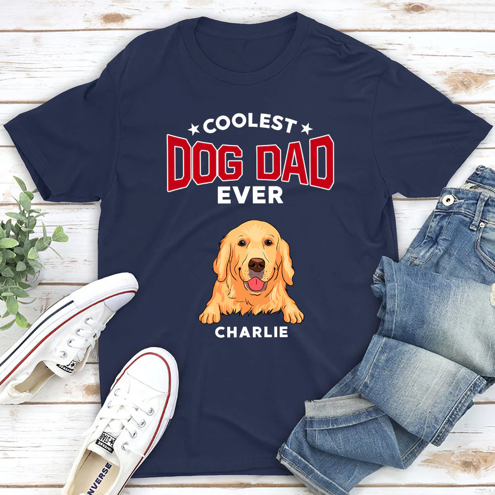Coolest Dad - Personalized Custom Unisex T-shirt - Image 2