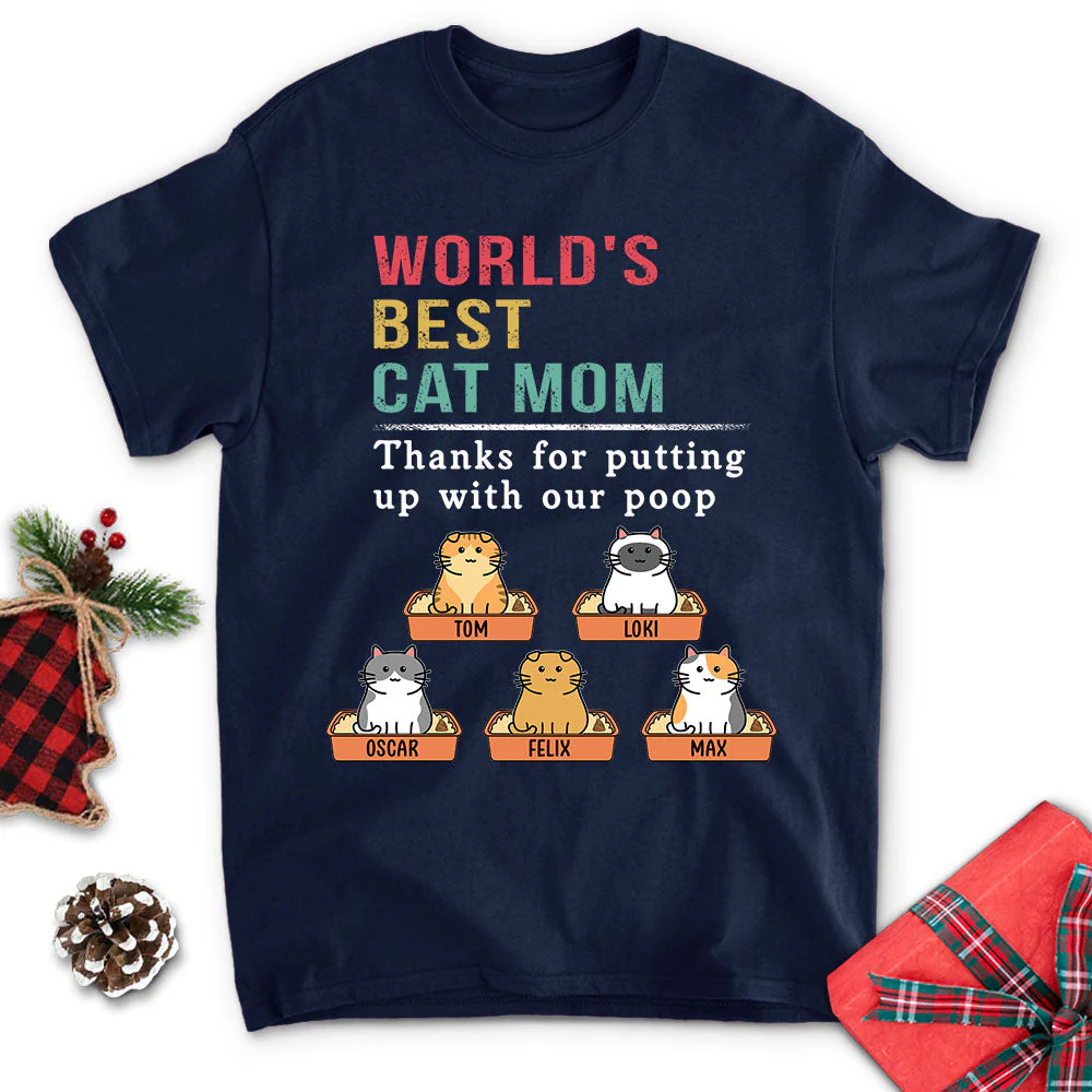 Putting Up With My Poop - Personalized Custom Unisex T-shirt - Image 2
