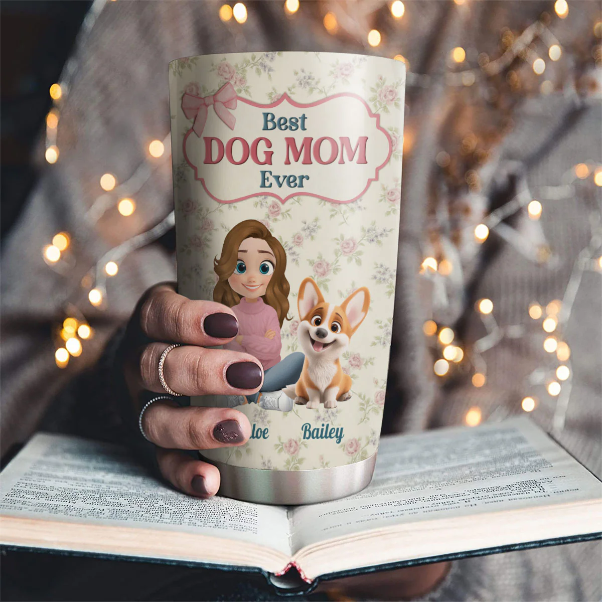 Coquette Floral - Personalized Custom Tumbler - Image 2