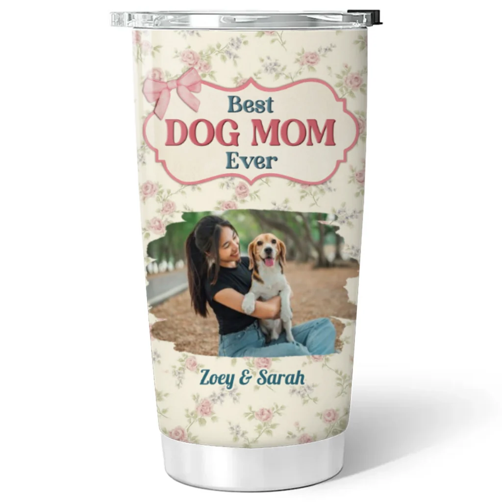 Coquette Floral Photo - Personalized Custom Tumbler - Image 6