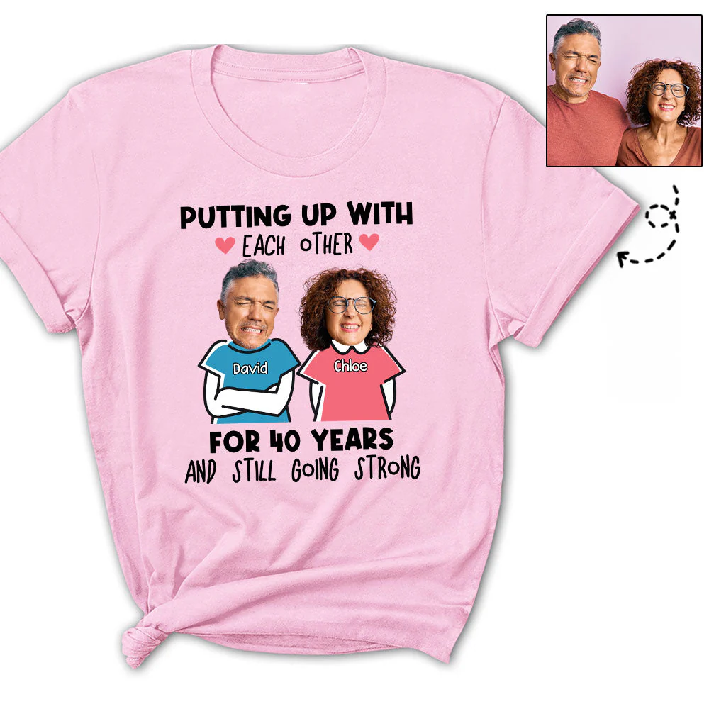 Couple Putting Up With - Personalized Custom Women's T-shirt