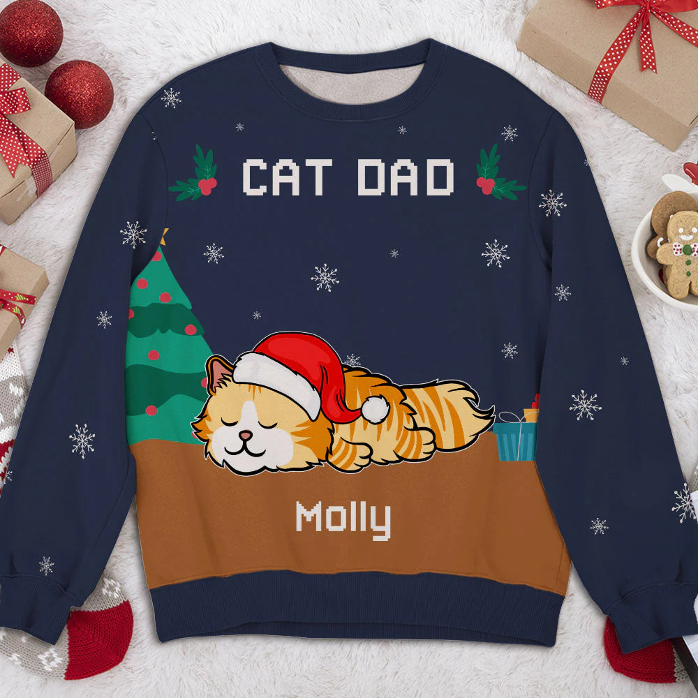 Cozy Christmas - Personalized Custom All-Over-Print Sweatshirt - Image 2