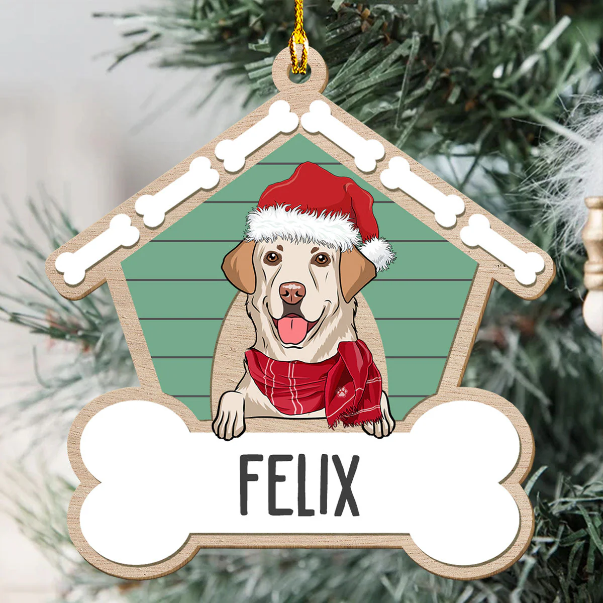 Cozy House - Personalized Custom 1-layered Wood Ornament - Image 4