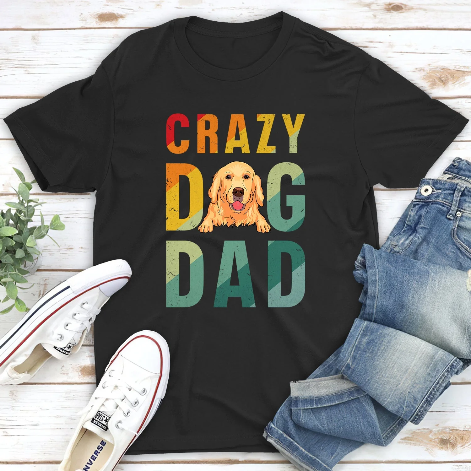 Crazy Dog Dad/Mom - Personalized Custom Unisex T-shirt
