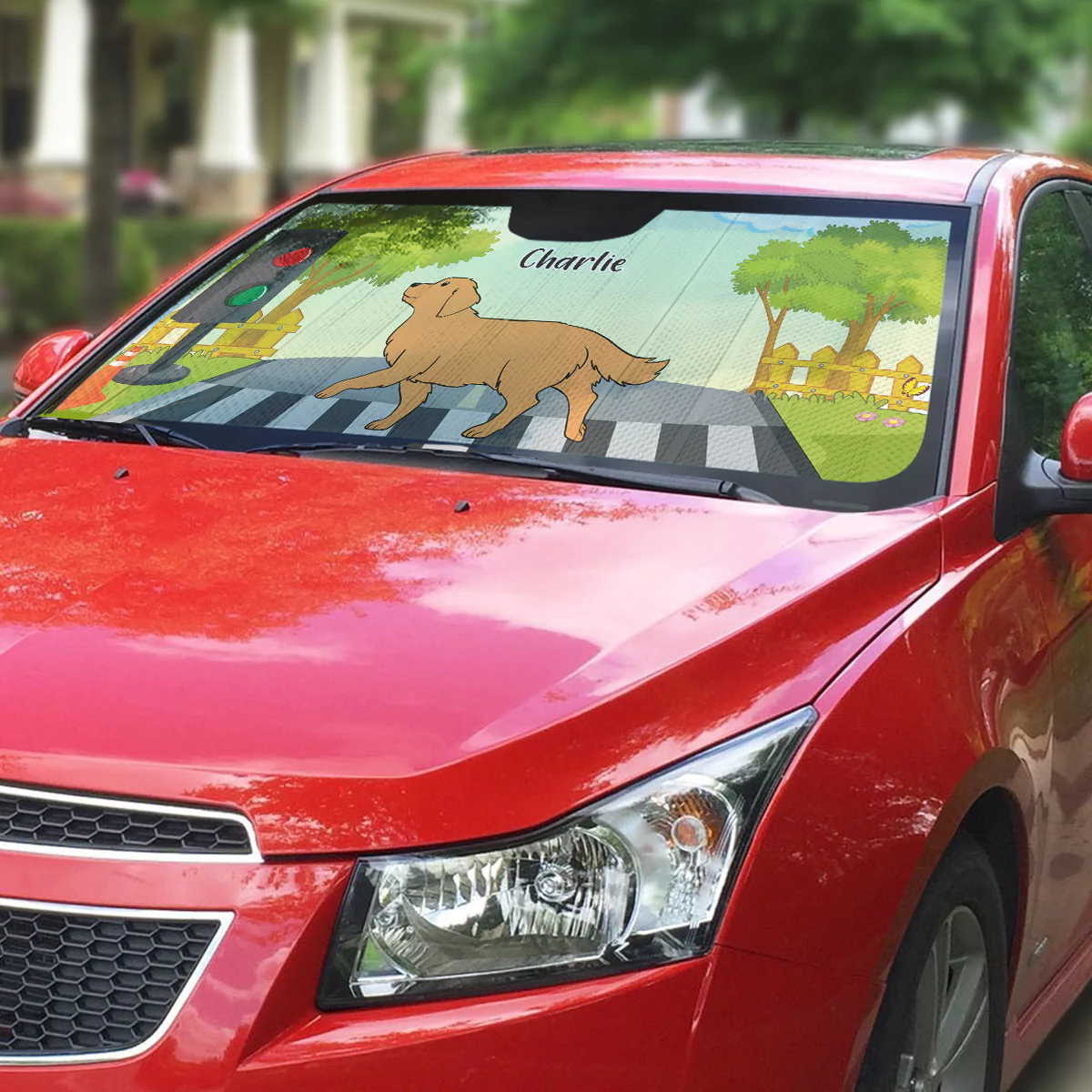 Cross The Road - Personalized Car Sunshade - Image 3
