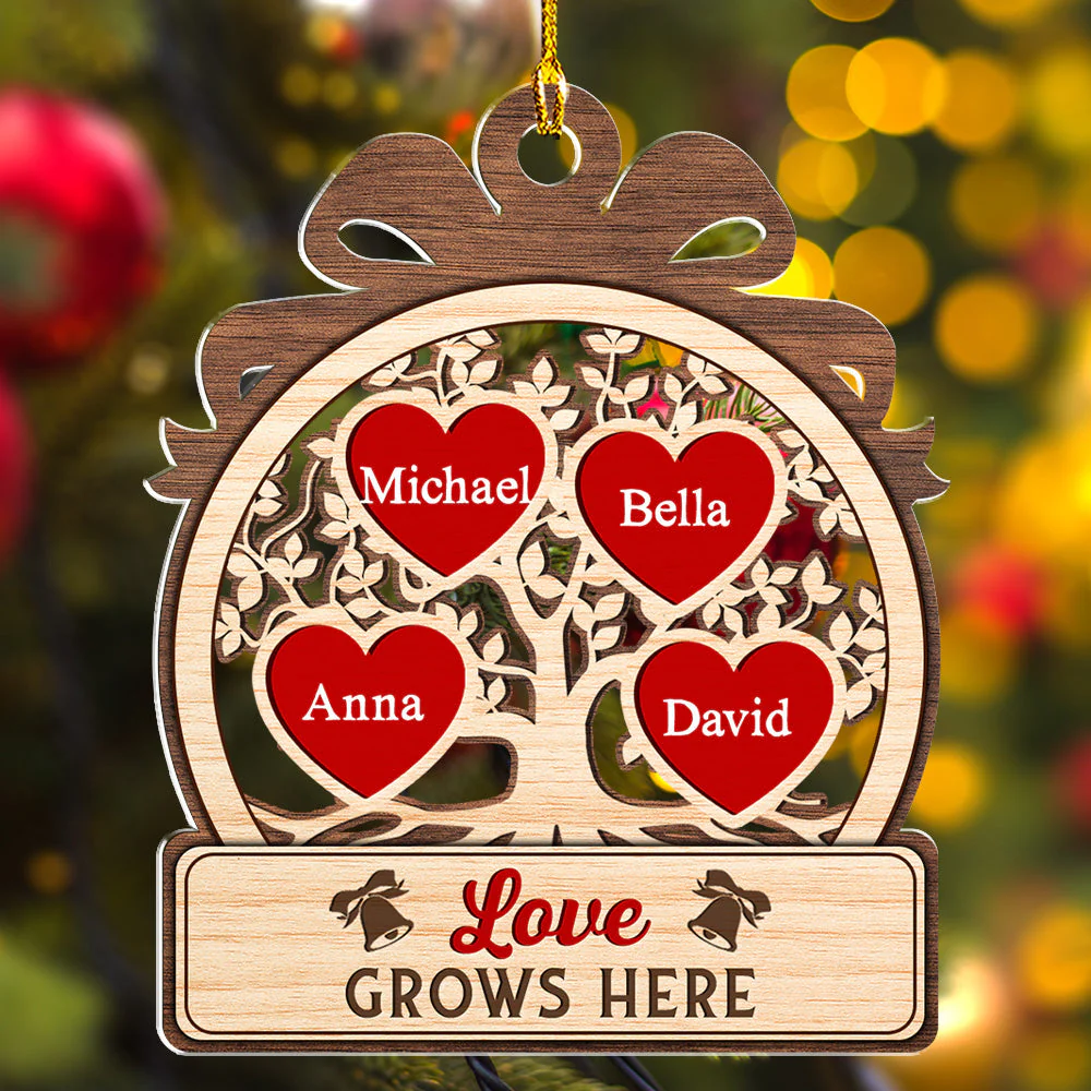 Custom Family Name - Personalized Custom Acrylic Ornament - Image 4