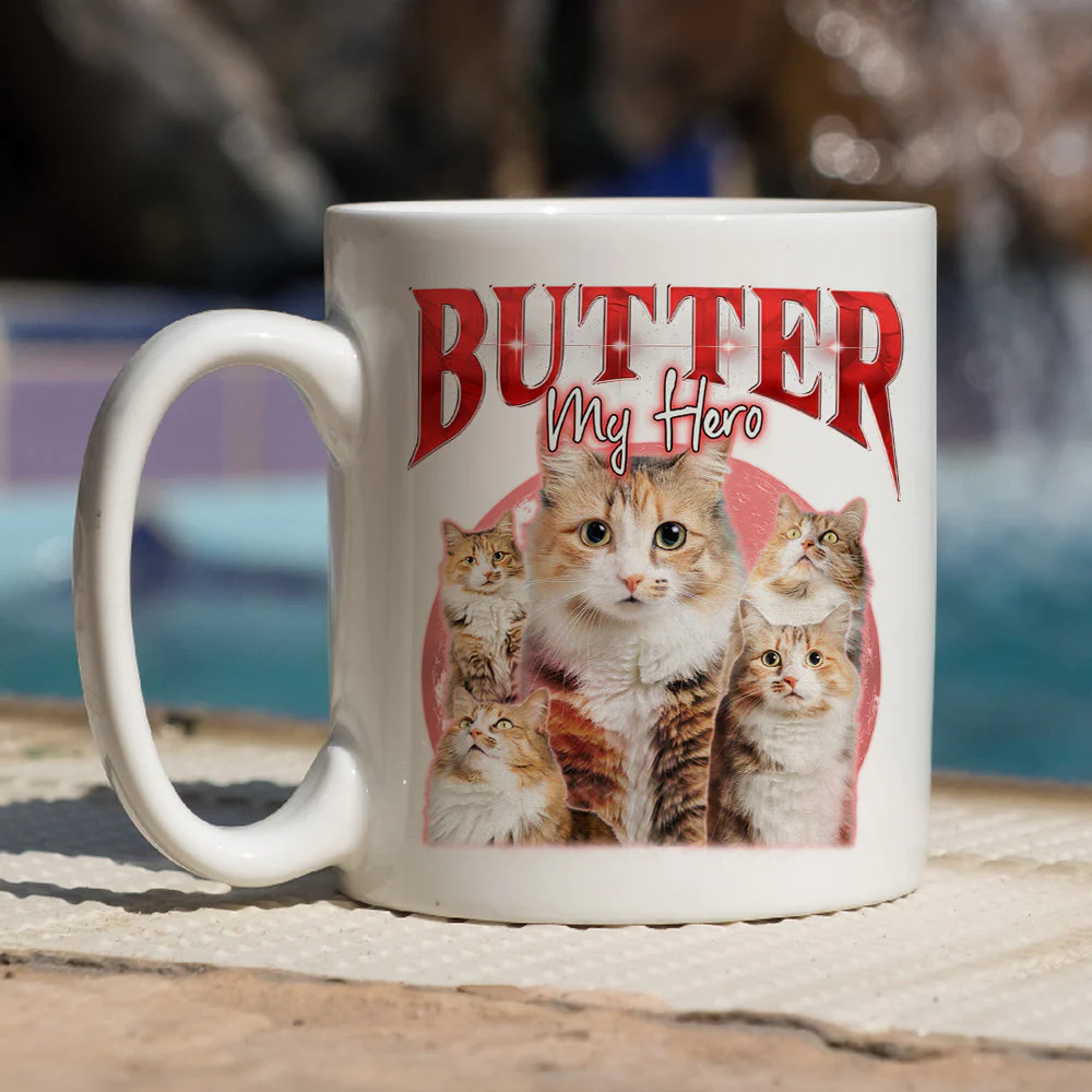 Custom Pet Face Vintage Version 8 - Personalized Custom Coffee Mug - Image 4