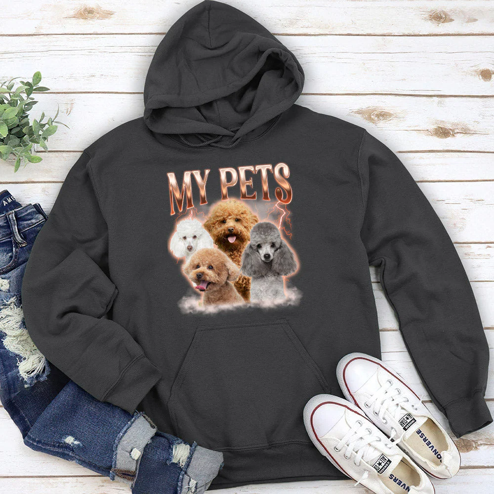 Custom Pet Face Vintage Version 8 - Personalized Custom Hoodie - Image 2
