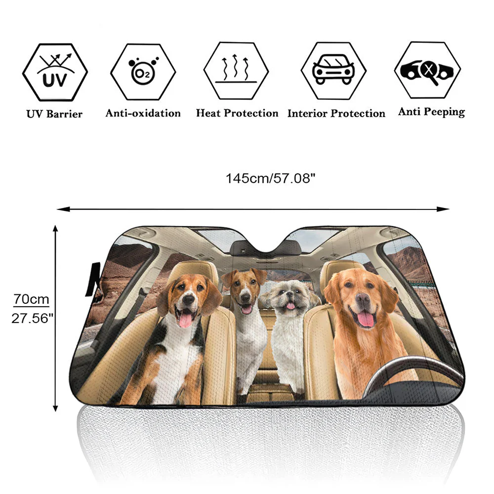 Custom Pet Photo - Personalized Car Sunshade - Image 5