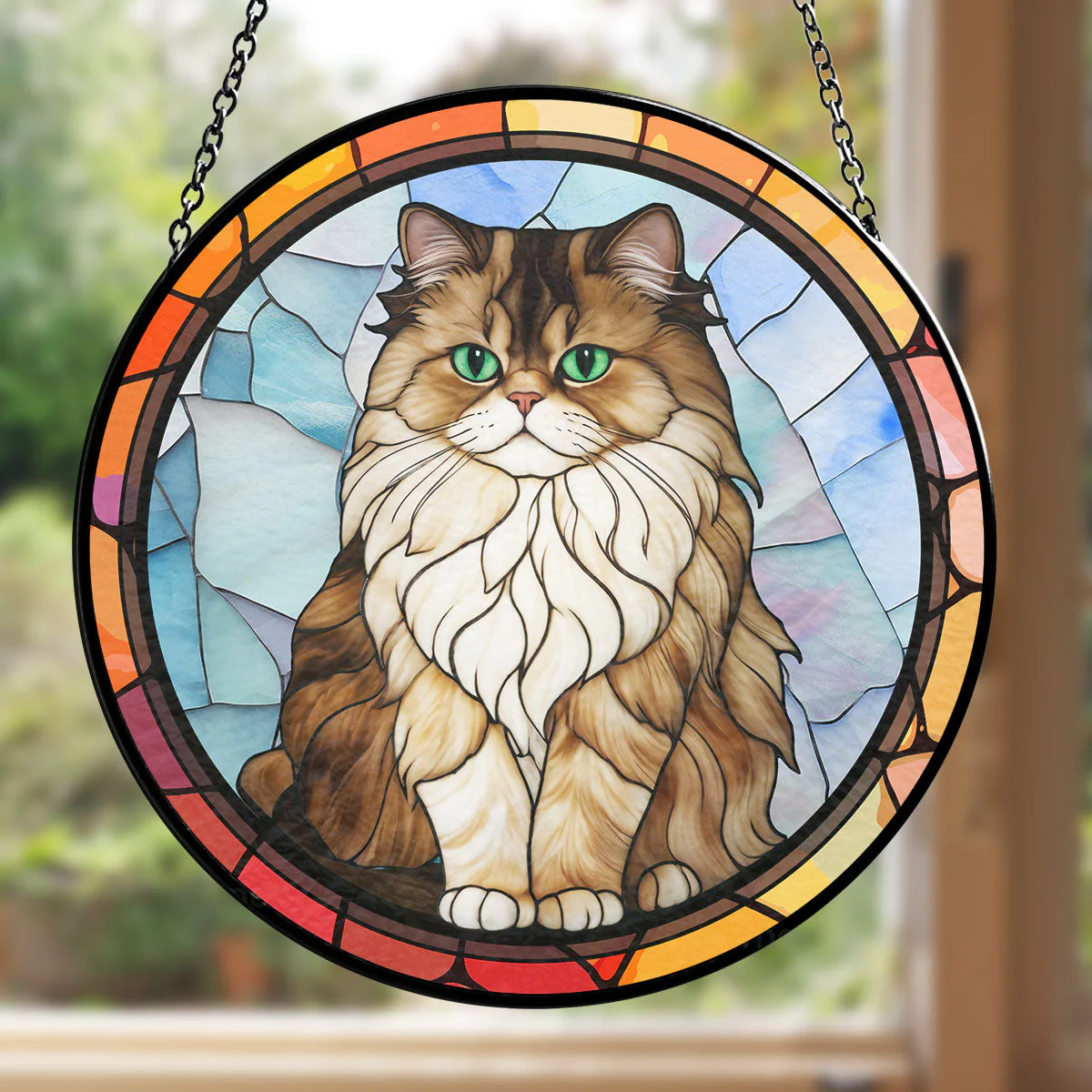 Custom Photo A Cat In Heaven - Personalized Custom Window Hanging Suncatcher - Image 3