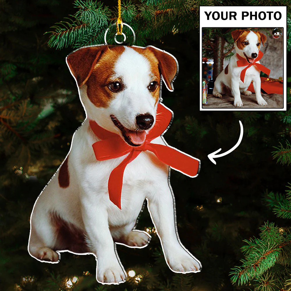 Custom Photo Cat Christmas - Personalized Custom Acrylic Ornament - Image 2