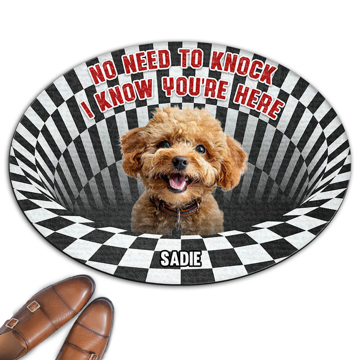 Custom photo No Need To Knock - Personalized Custom Doormat