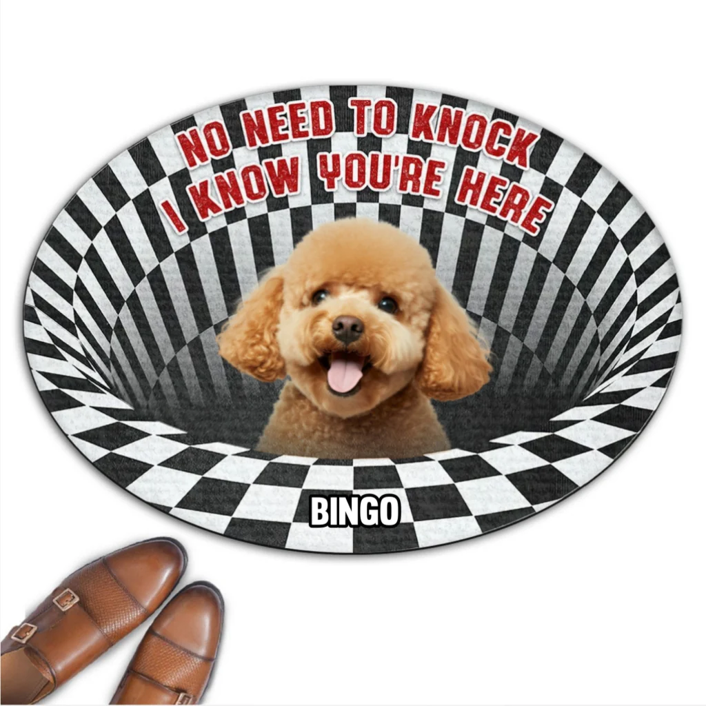Custom photo No Need To Knock - Personalized Custom Doormat - Image 6