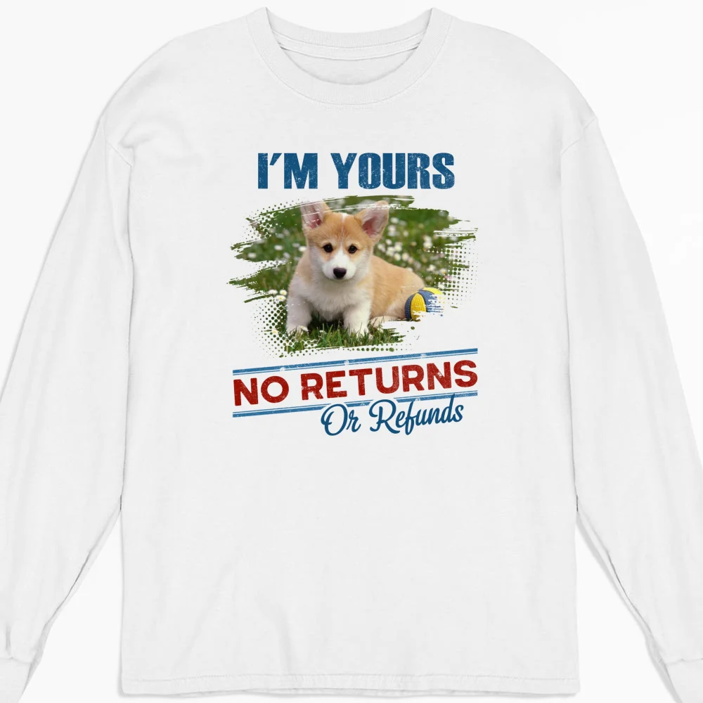 Custom Photo No Returns Or Refunds - Personalized Custom Long Sleeve T-Shirt - Image 4