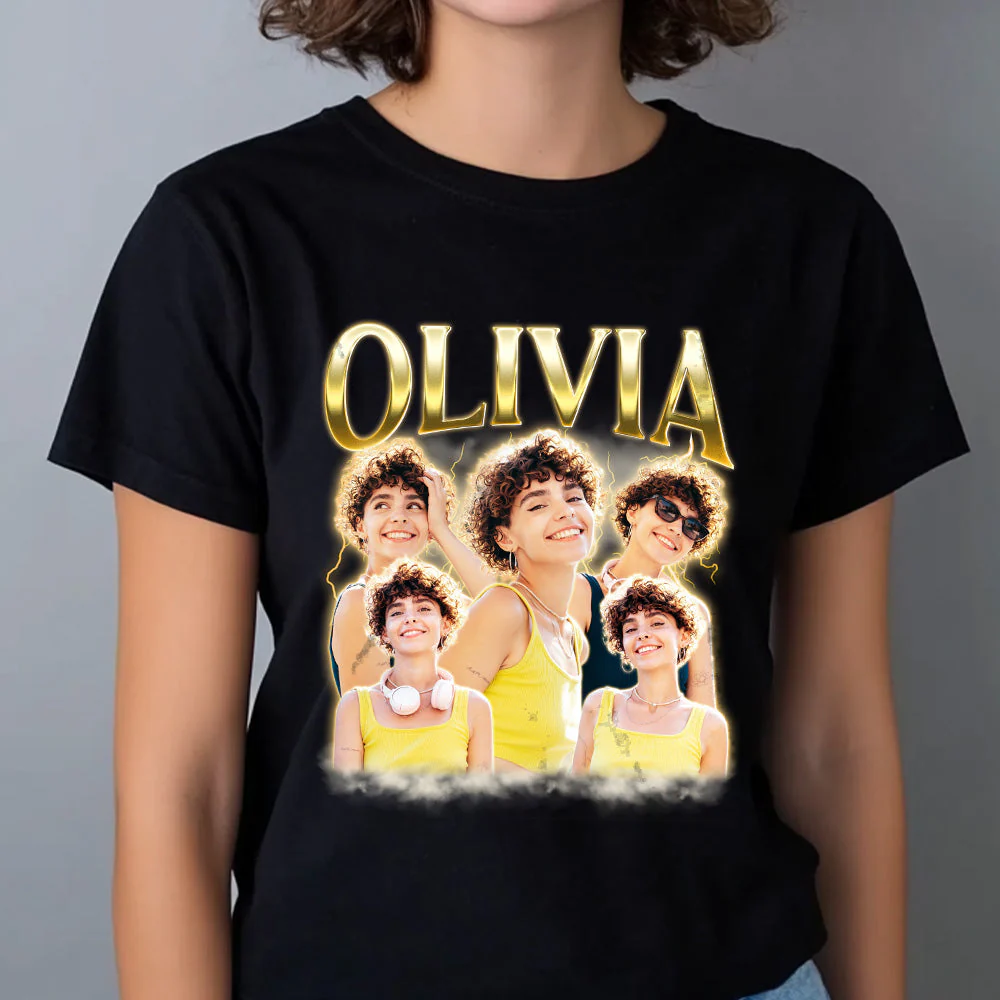Custom Photo Sisters, Besties - Family Personalized Custom Unisex T-shirt - Image 3