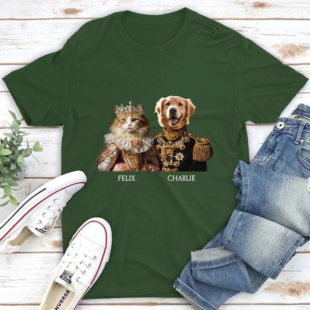 Custom Royal Pet Portrait - Personalized Custom Unisex T-shirt - Image 5