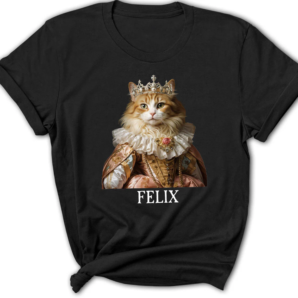 Custom Royal Pet Portrait - Personalized Custom Women's T-shirt