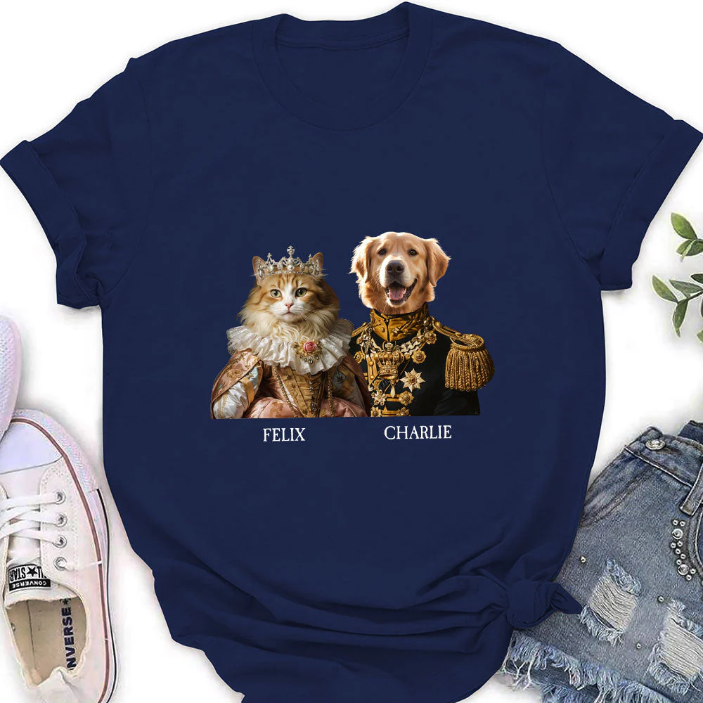 Custom Royal Pet Portrait - Personalized Custom Women's T-shirt - Image 2