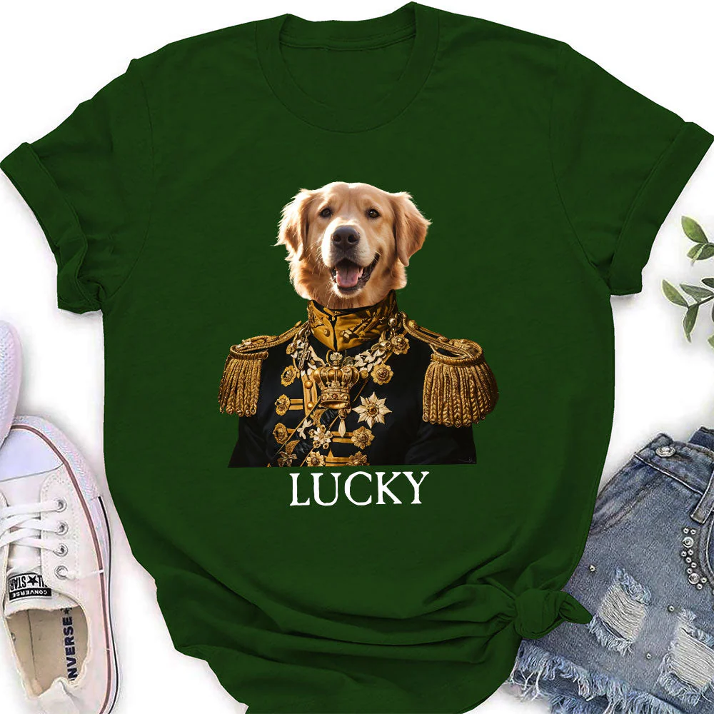 Custom Royal Pet Portrait - Personalized Custom Women's T-shirt - Image 5