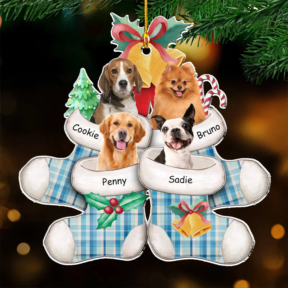 Custom Stocking Photo - Personalized Custom Acrylic Ornament - Image 4