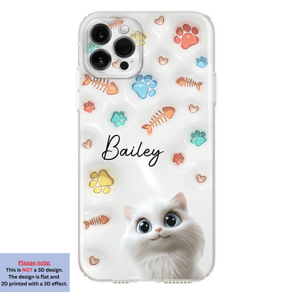 Cute Cat Baby - Personalized Custom 3D Inflated Effect Phone Case - Image 11