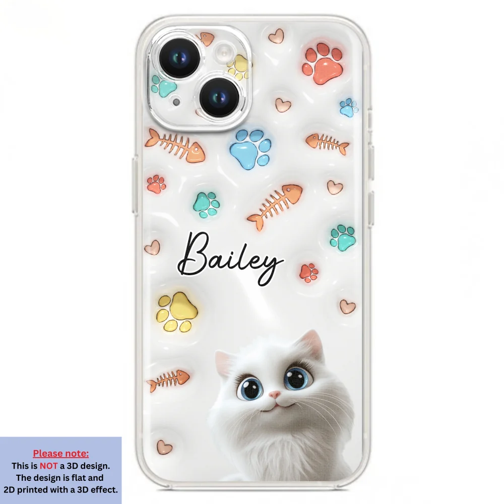 Cute Cat Baby - Personalized Custom 3D Inflated Effect Phone Case - Image 15